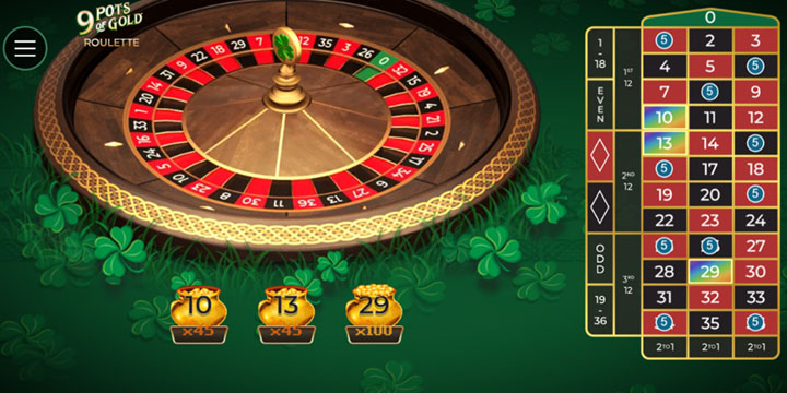 Numéros Chanceux à Chaque Ronde du Jeu 9 Pots of Gold Roulette